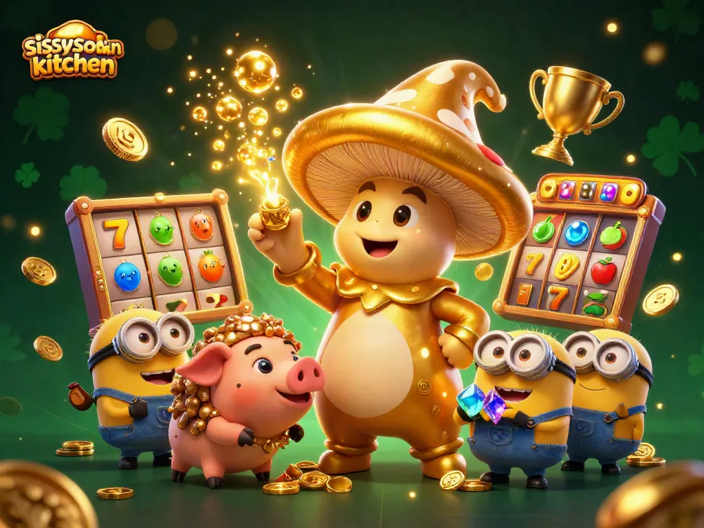 Sissy's Southern Kitchen reveals vibrant cartoon wizard transforming slots into gold, showcasing magical gameplay.